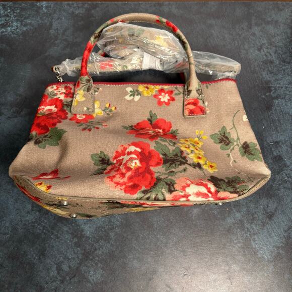 Cath Kidston London Winter Rose Floral Satchel Crossbody Bag Purse - Picture 7 of 7